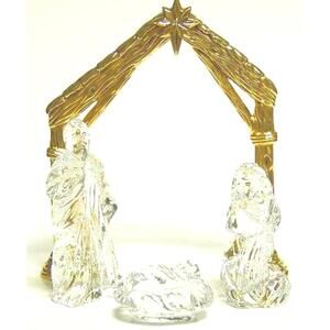 Gorham Lead Crystal Miniature Nativity Set